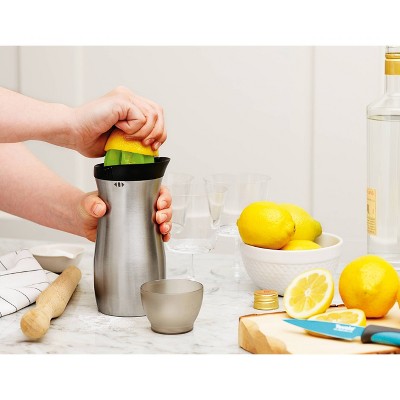 Stainless Steel Cocktail Shaker with Built-In Citrus Reamer