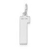 Black Bow Jewelry 14k White Gold, Jersey Collection, Medium Number 1 Pendant - 3 of 4