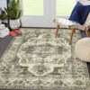 Washable Rugs 5x7 Non-Slip ¨C Vintage Floral Area Rug for Living Room, Machine Washable Low Pile Carpet - 2 of 4
