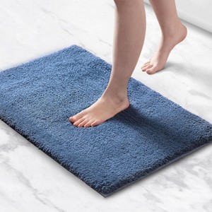 SEVOBAL Bathroom Rugs Bath Mat Rug Home Decor Carpet Shower Mat Non-Skid for Toilet Side Floor Shower Room Bathroom, Navy, 30"*20"*0.75" - 1 of 4