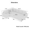 Vipbear combination sofa with pull-out bed, high-end modern linen U-shaped sofa bed, 101 "convertible sofa, 7-seater combination sofa, beige - 2 of 4