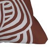 26"x26" Deny Designs Little Dean Line Art Sculpt in Umber Square Outdoor Throw Pillow Orange - 2 of 4