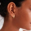 Gold Huggie Hoop Earrings for Women 14k Gold Plated, 1/2 Inch - 4 of 4