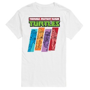 Men's - Teenage Mutant Ninja Turtles - Color Stripes Short Sleeve Graphic T-Shirt - 1 of 4