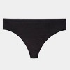 Curvy Couture Women's Plus Size Silky Smooth High Cut Thong Panty - 4 of 4