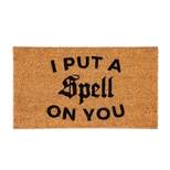 Evergreen 16 x 28 Halloween Greeting Coir Mat, I Put a Spell on You for Indoor and Outdoor Decor