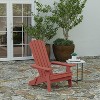 Merrick Lane Poly Resin Folding Adirondack Lounge Chair - All-Weather Indoor/Outdoor Patio Chair - 2 of 4