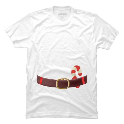 Men's Design By Humans Christmas Candy Cane Belt By BenX T-Shirt
