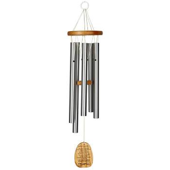 Woodstock Wind Chimes Signature Collection, Woodstock Reflections, Amazing Grace 25'' Silver Wind Chime WRAZ