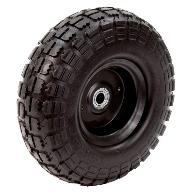 Tricam Farm and Ranch 10 Inch Single No Flat Replacement Pneumatic Turf Tire for Utility Garden Carts, Wheelbarrows, Dollys, and Wagons