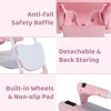 Kinder King Foldable High Chair for Babies & Toddlers, Adjustable Height, Recline, Storage Basket, Double Trays, Easy to Clean - 4 of 4