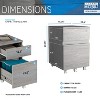 NicBex Mobile File Cabinet with Double Door,Office Cabinet with Metal Handles and Casters,Modern Cabinet,Filing Cabinets for Home Office - 3 of 4