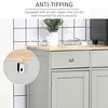 NicBex Sideboard Cabinet with 3 Drawers and Adjustable Shelves Kitchen Buffet Cabinet with Wooden Top for Kitchen,Living Room - 4 of 4