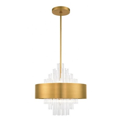 Livex Lighting Orenburg 8 - Light Pendant in  Natural Brass