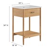 Modway Zaire 24" Bathroom Vanity - Modern Wall-Mount Cabinet with Storage Drawer and Sleek Handle-Free Design - 3 of 4