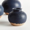 Plum & Post Gavin Bud Vases, Set of 3 - Navy Terracotta, Handcrafted - 2 of 4
