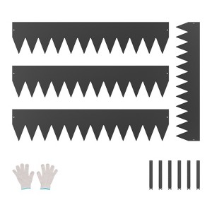 VEVOR Steel Landscape Edging, 4 Packs 40 x 8 in Rust-Resistant Metal Landscape Edging, Bendable Garden Edging Border, Heavy Duty Lawn Edging, Black - 1 of 4