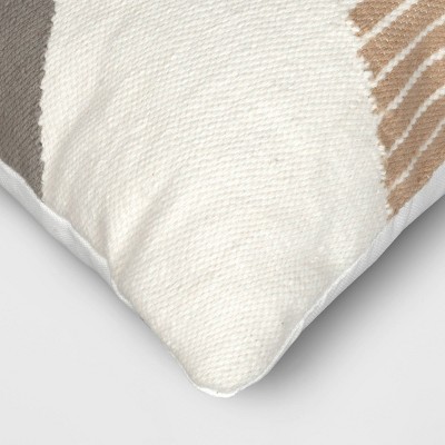 18&#34;x18&#34; Woven Circles Square Outdoor Throw Pillow Multicolor Neutrals - Threshold&#8482;_1