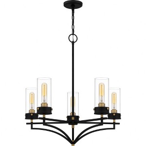 Quoizel Lighting Hillside 5 - Light Chandelier in  Matte Black - 1 of 4