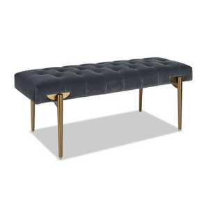 NicBex Modern 49" Bedroom Bench Upholstered Accent Stools with Gold Metal Legs for Bedroom and Entryway - 1 of 4