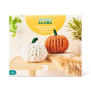 2ct Halloween Craft Finger Knit Pumpkins Kit - Mondo Llama™ - 1 of 4