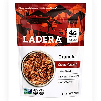 Ladera Cocoa Almond Granola with Less Sugar, Gluten Free, 11 OZ