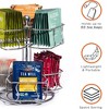 Tea Bag Spinning Carousel - Tea Caddy Organizer for Countertop -2 Tier Revolving Storage for Pantry - Holds Up to 60 Large Tea Bags - 3 of 4