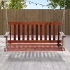 BestMassage Outdoor Porch Swing 48Inch Weather-Resistant Backyard Swing, Brown - 2 of 4