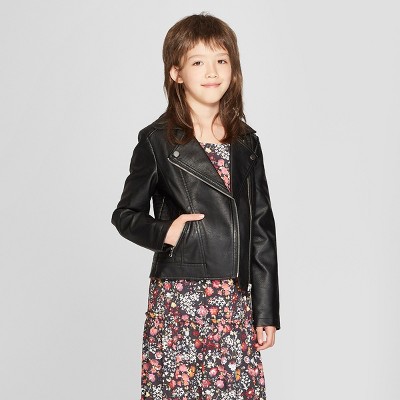 target girls leather jacket