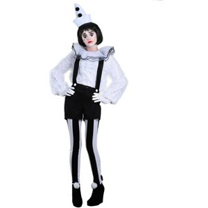 HalloweenCostumes.com Women's Vintage Pierrot Clown Costume - 1 of 2