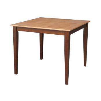 36" Square Solid Wood Top Table with Shaker Legs - International Concepts