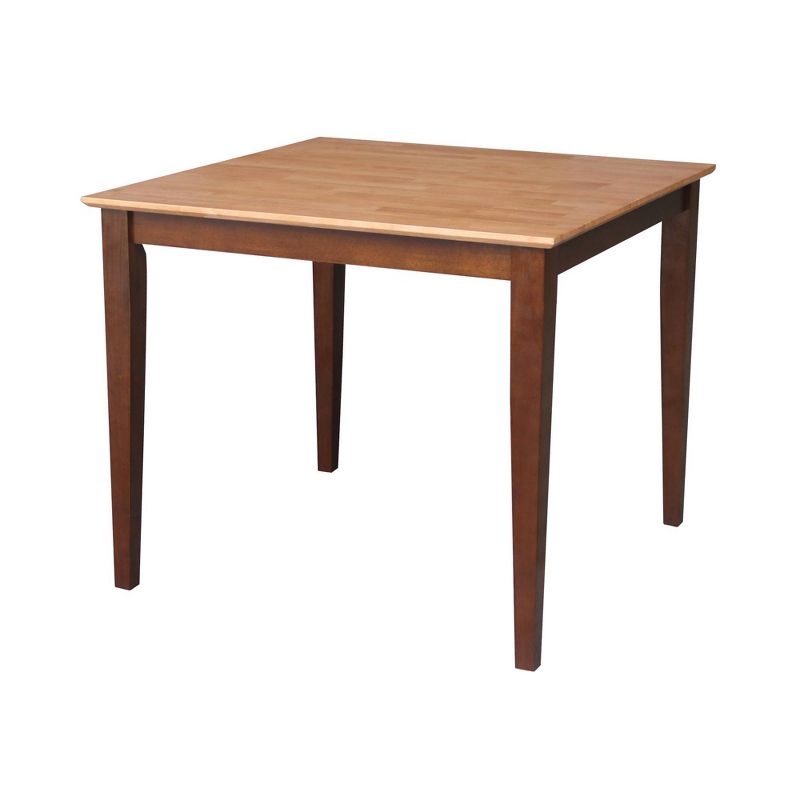 36" Square Solid Wood Top Table with Shaker Legs - International Concepts, 1 of 10