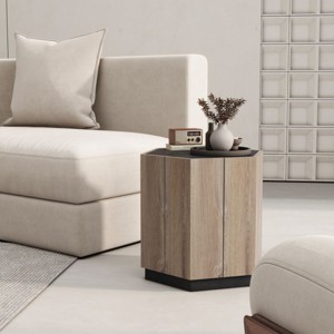 Industrial Style Coffee Table, Corner Table With Drawer, Side Table In Living Room-Cuddlewood - 1 of 4