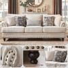 Piece Living Room Set, Modern Farmhouse Chenille Sofa and Loveseat with Nailhead Trim, Floral Accent Chair - 2 of 4