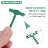 Unique Bargains Durable Plastic Triangle Boutonnieres Corsage Pins - 2 of 4