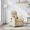 vidaXL Massage Recliner Chair Cream 100% polyester fabric, metal, plywood - 2 of 4