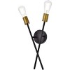 Elegant Lighting Armin 2 lights wall sconce in black with brass - 3 of 4