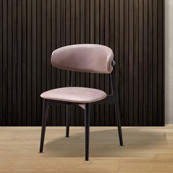 20.87" Lanae Dining Chair Gray Polish Microfiber and Black Finish - Acme Furniture
