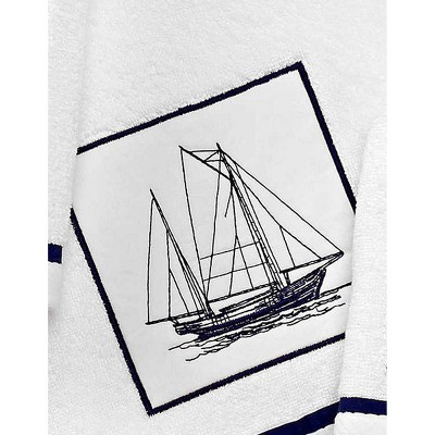 Cape Island Bath Towel Navy - City Scene
