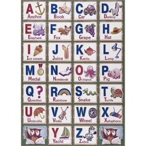 Hauteloom Osric Colorful Alphabet Washable Kids Rug - 1 of 4