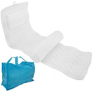 5 Star Super Deals Ergonomic Bathtub Pillow Cushion Full Body Bath Pillow & Mat w/ Air Mesh Cushion for Neck, Shoulder, Back Support Machine Washable - 1 of 4