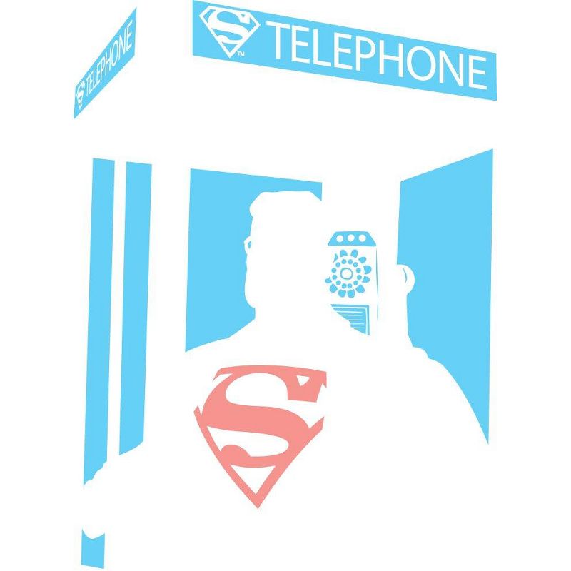 Superman Telephone Box Men's Black Soft T-Shirt, 2 of 4