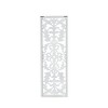 Olivia & May 42"x14" Wood Floral Carved Panel Wall Decor with Scroll Details White: Vertical Botanical Art, Fir Craftsmanship - 2 of 4