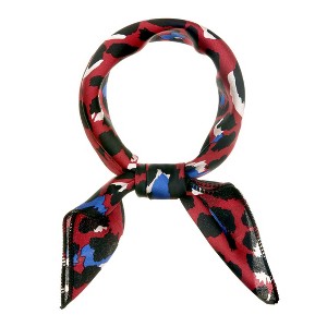 Allegra K Women's Colorful Leopard Print Square Neck Scarves Neckerchief Handkerchief - 1 of 4