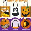 Joyfy Halloween Party Favors 3PCS Large See Through Tote Bags with Handles Trick or Treat Bag Party Supplies For Candies Biscuits Cards 22.5" x 13.75" - 3 of 4