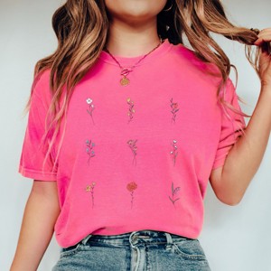 Simply Sage Market Wildflower Chart Garment Dyed Tee - 1 of 4