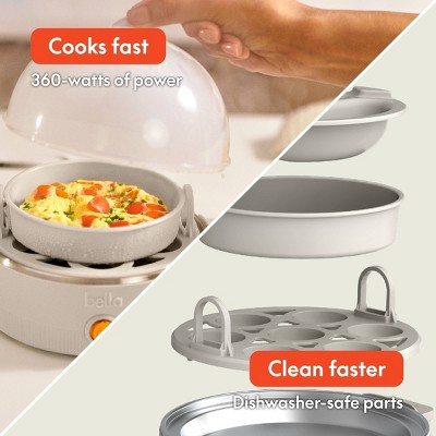 Oatmilk 7-Egg Capacity Electric Egg Cooker with Clear Lid