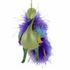 Italian Ornaments 5.0 Inch Winter Plumiera In Green Feathers Peacock Tree Ornaments - 4 of 4