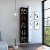 Depot E-Shop Wall Shoe Rack 54" H, One Mirror, One Door, Five Internal Storage Shelves, Approximate Capacity for Ten Shoes - 3 of 4