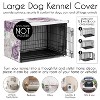 Sweet Jojo Designs Girl Dog Crate Kennel Cover 48in. Peony Floral Garden Purple Ivory and Green - 4 of 4